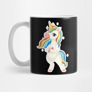 Cute Unicorn with rainbow unicorn cartoon Mug